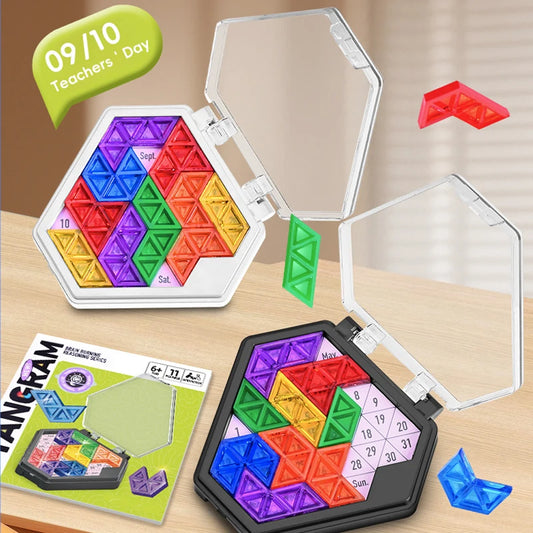Montessori 3D Tangram Jigsaw Thinking Board Game Puzzle