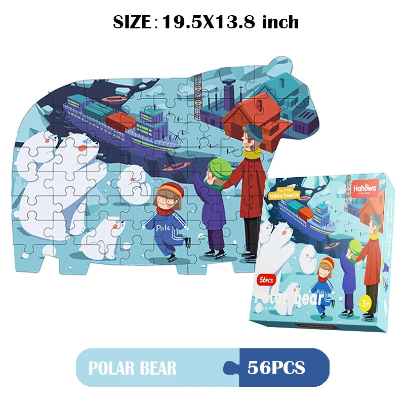 Unique Toddlers Montessori jigsaw Puzzle With Box