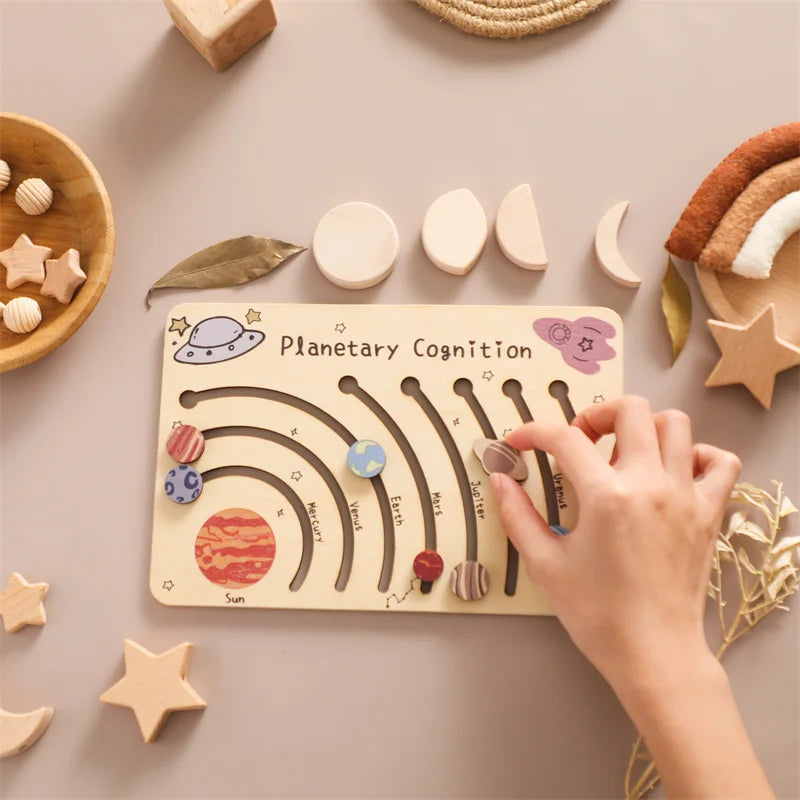 Wooden Solar System Puzzle, Planets, Space Educational Toys - LittleOzKid