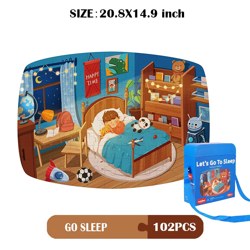 Unique Montessori Animal jigsaw Puzzle With Box