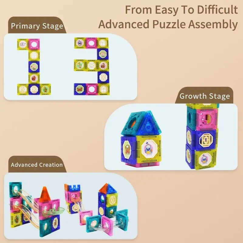 Magnetic Building Blocks, Tiles - LittleOzKid