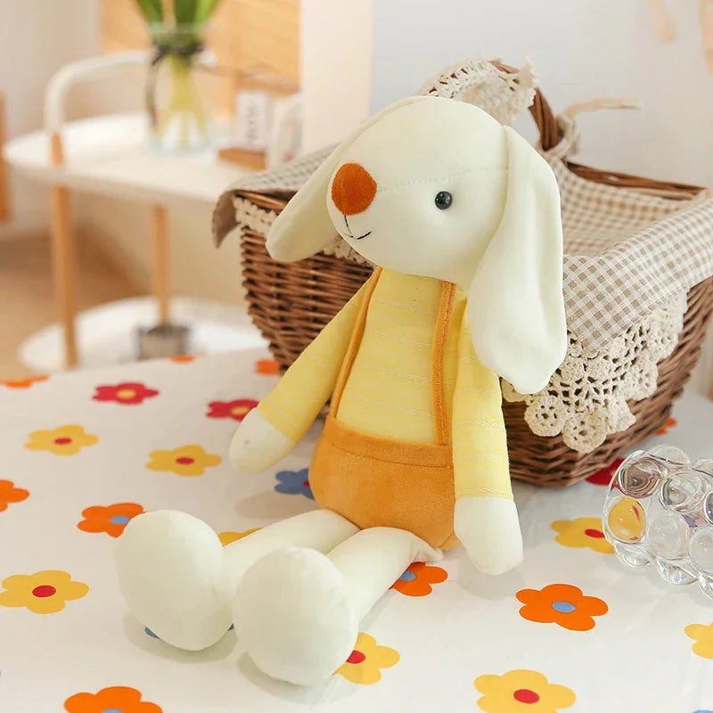 Cute Bunny Plush Toy, Soft Stuffed Animal Sensory Sleeping Decoration Pillow for Kids