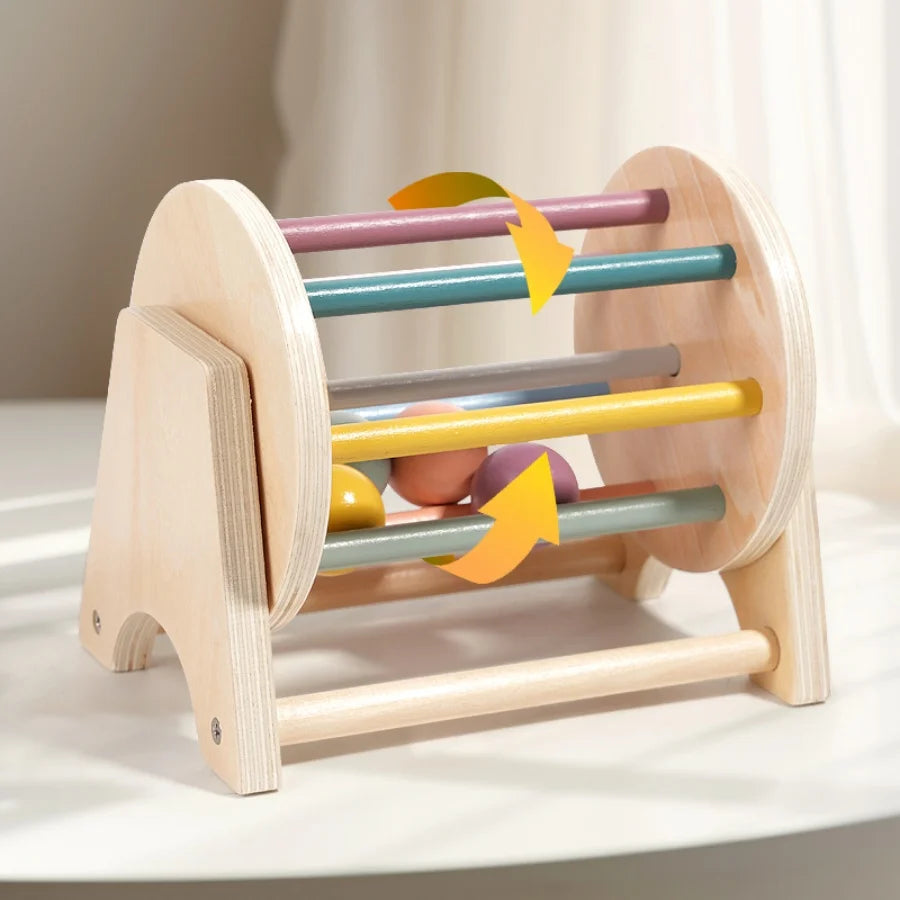 Baby Early Childhood Education, Handheld Bell, Ringing Instrument, Soothing Bed Bell, Wooden Gripping, Chewing Toy