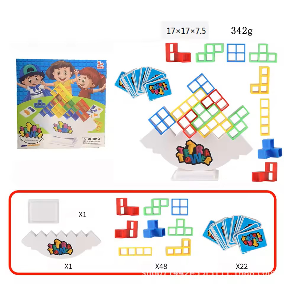 Tower Balance Board Game, Balance Stacking Building Blocks for Kids