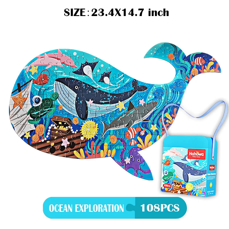 Unique Montessori Animal jigsaw Puzzle With Box