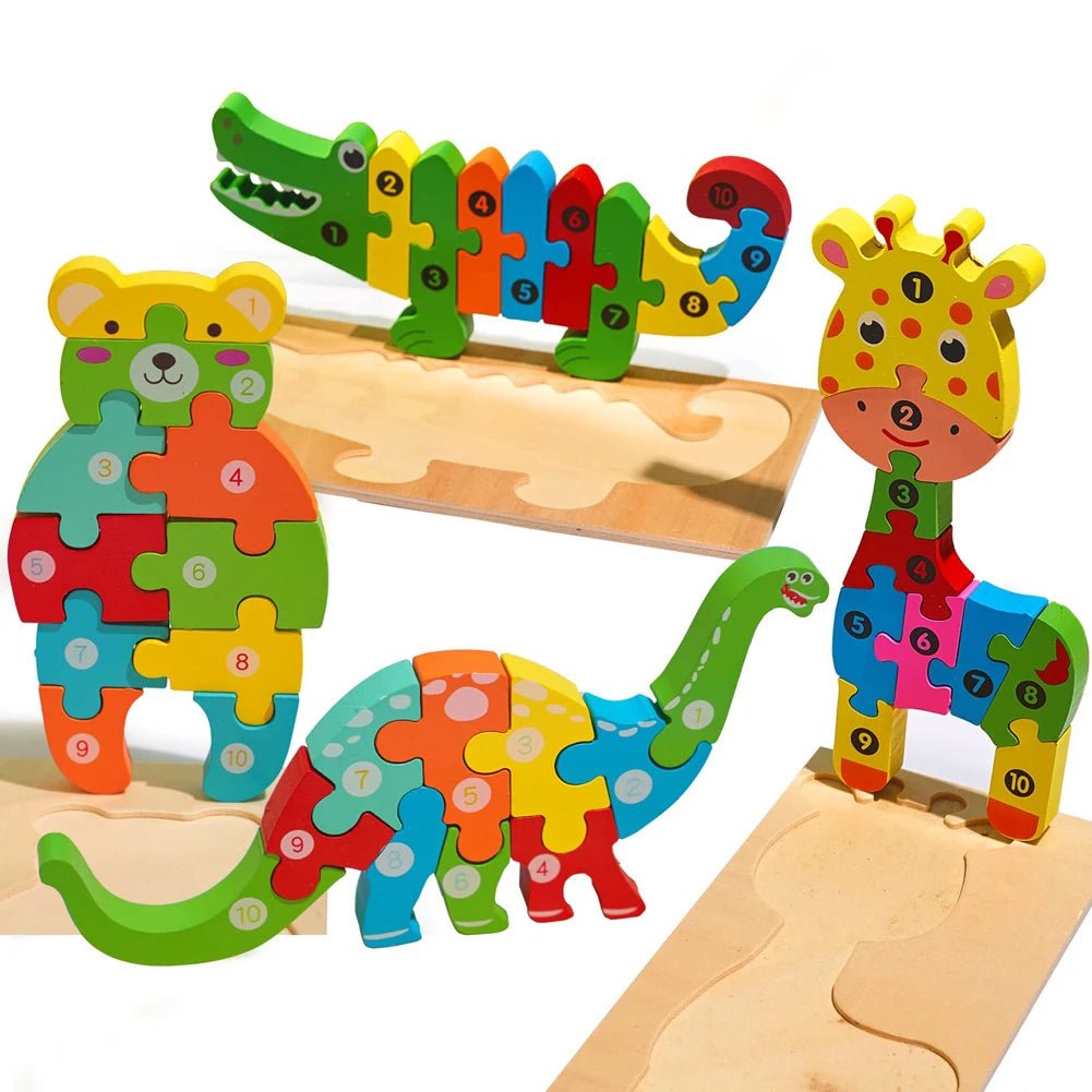 3D Wooden Animal Puzzles - LittleOzKid