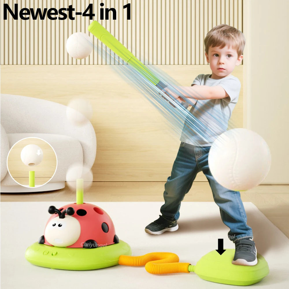 4 in 1 Ladybug Exercise Machine, Sport Indoor & Outdoor Entertainment Kids Game, Educational Toy