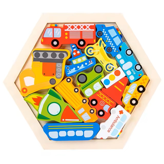 3D Wooden jigsaw Puzzle Board for kids