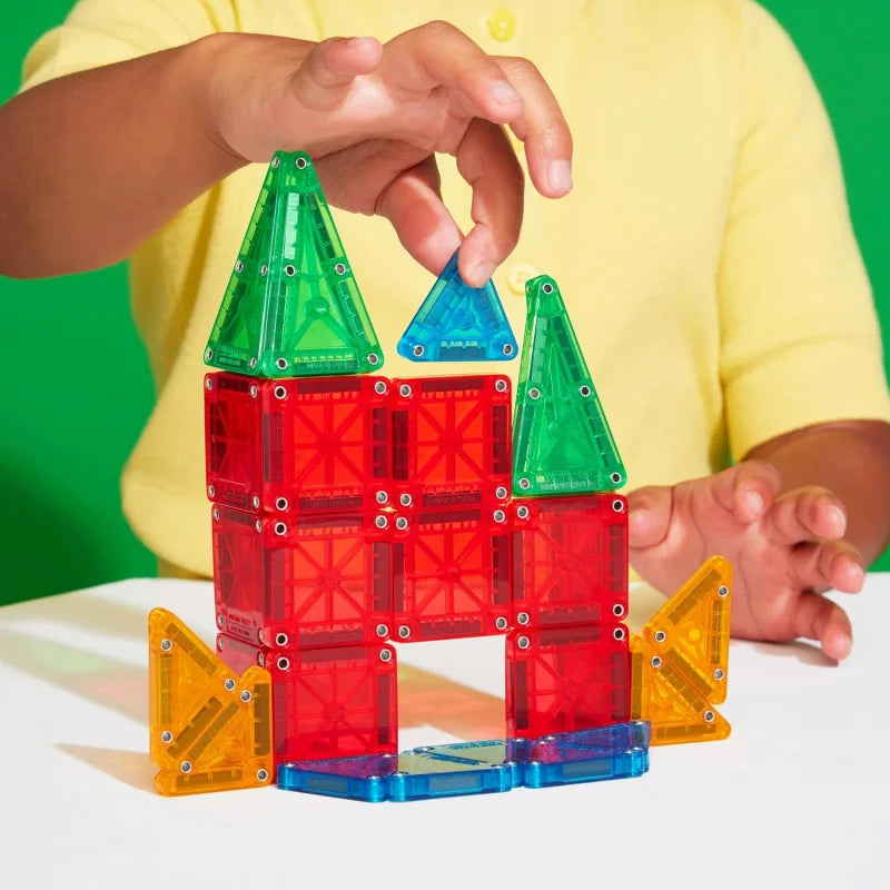 26/30PCS Travel Mini Magnetic Tiles, Building Blocks for Kids