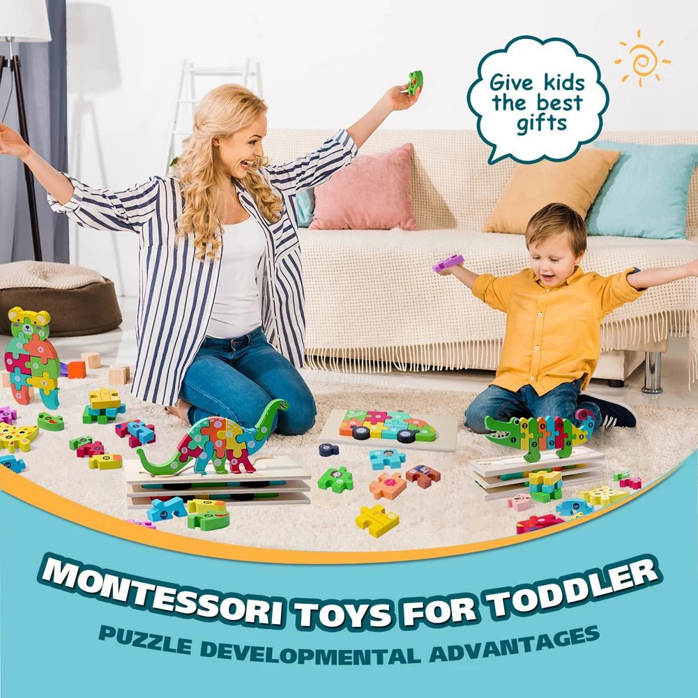 3D Wooden Animal Puzzles - LittleOzKid