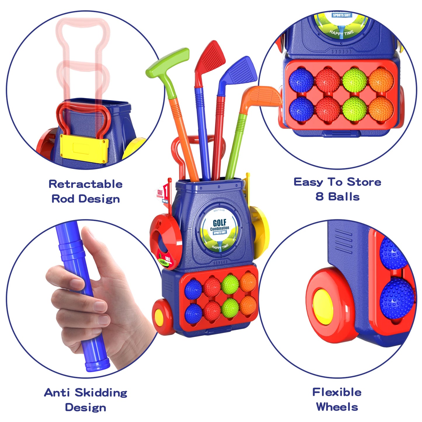 Golf Set Kids Mini Clubs, Outdoor Paly Toy for Toddlers