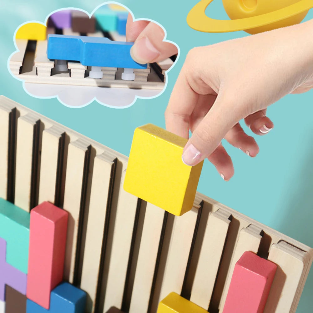 3D Russian Building Blocks Game, Wooden Stacking Puzzle and Memory Game