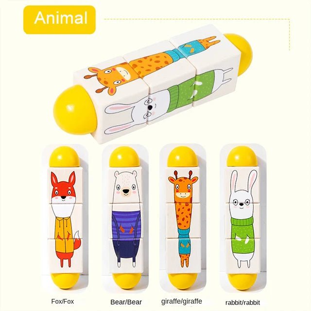 3D Wooden Jigsaw Puzzle, Rotating Puzzle, kids - LittleOzKid