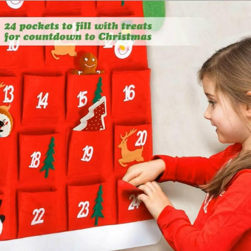 Montessori Felt Christmas Tree Calendar - LittleOzKid