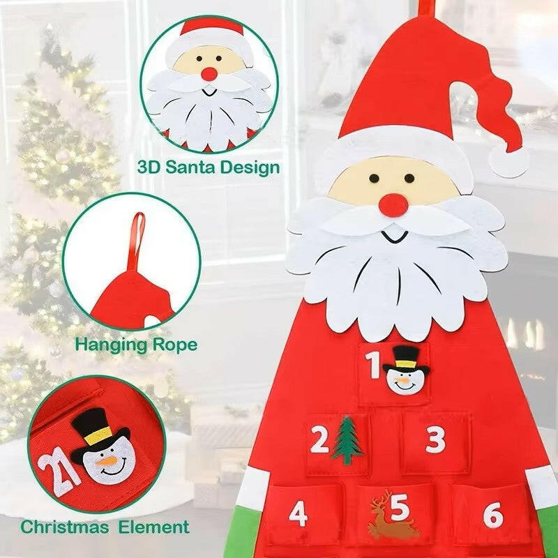 Montessori Felt Christmas Tree Calendar - LittleOzKid