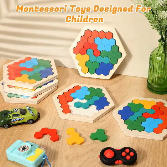 Wooden Puzzle Geometric Tangram Jigsaw Puzzle