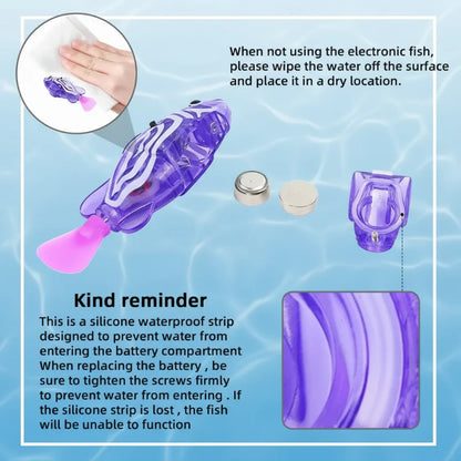 6 Pcs Electronic Swimming Fish Bath Toy With LED Light