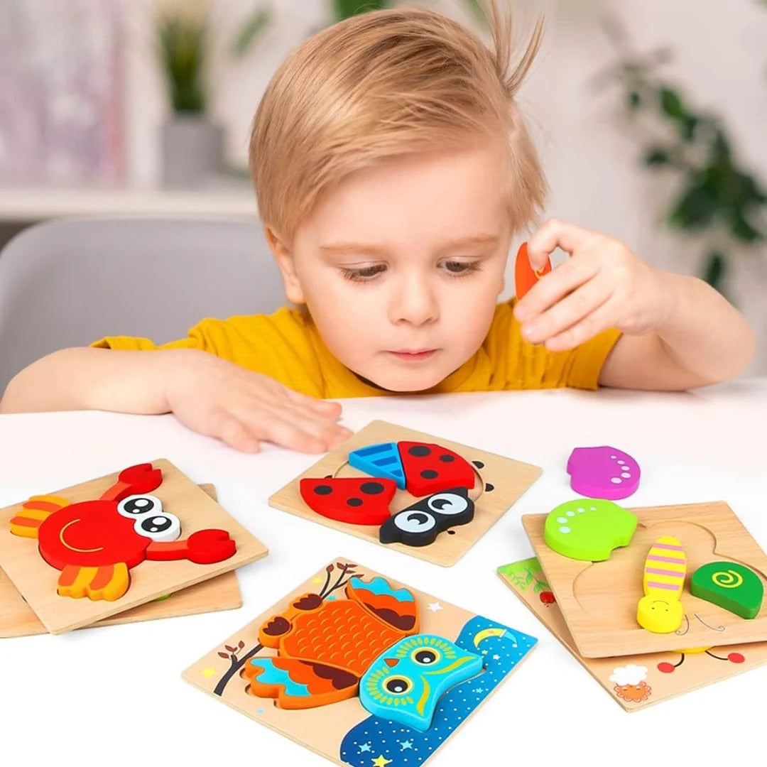 Toddlers 3D Wooden Animal Jigsaw Puzzle (Get 6 for $59)