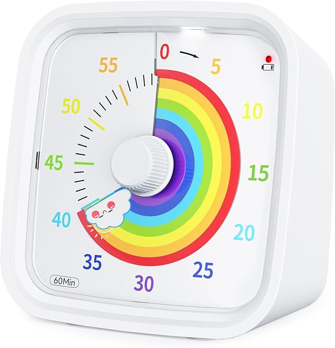 Visual Timer 60-Minute Countdown for Kids & Adults