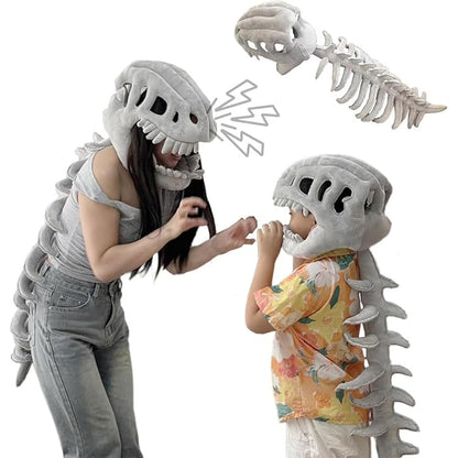 75/115cm Cozy Dinosaur Skeleton Head Costume Plush Toy