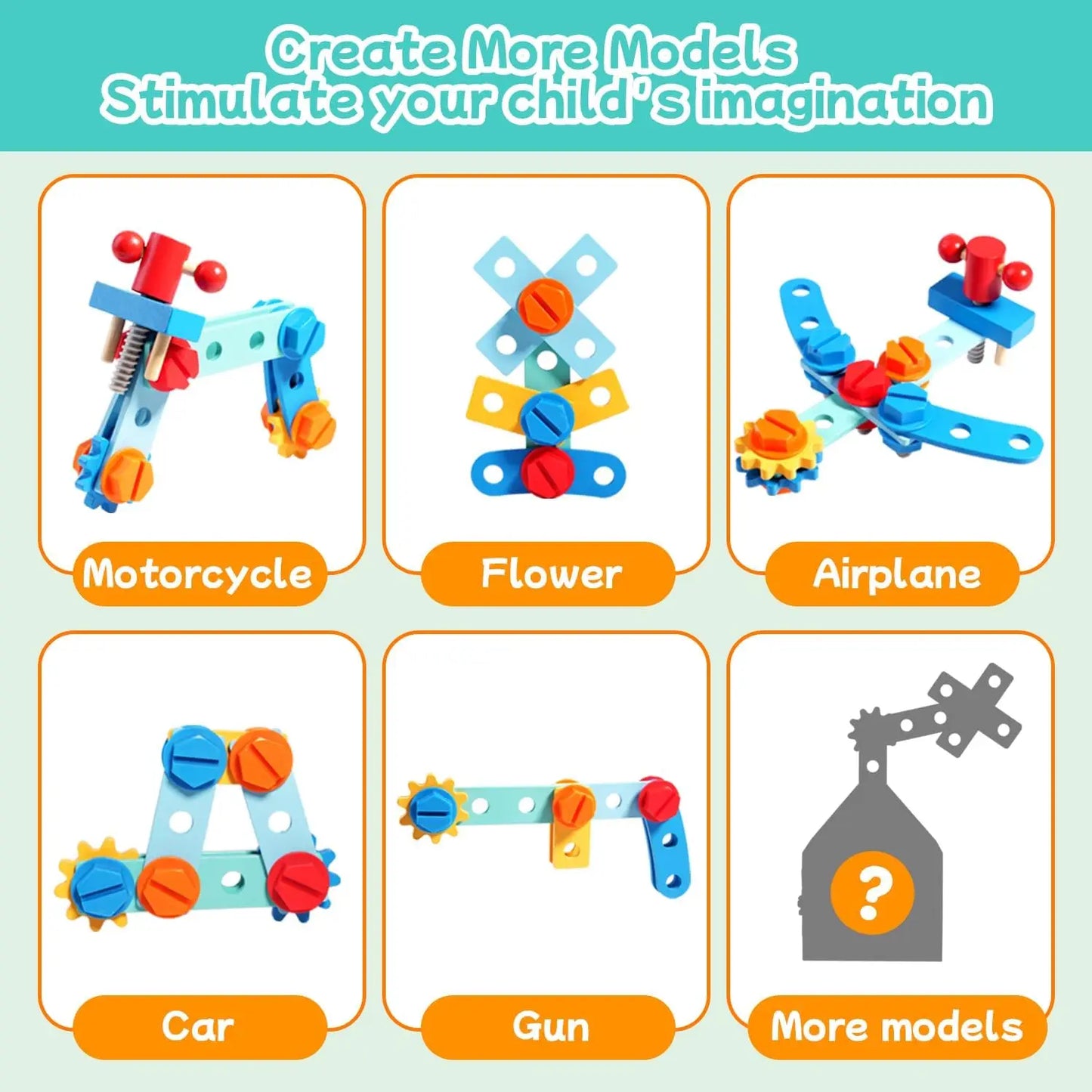 Wooden Kids Toolbox Set – Montessori Construction & Repair Pretend Play