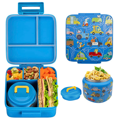 Stainless Steel Leak Proof Lunch Box Set for Kids with dividers