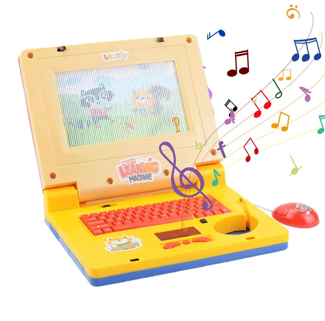 Musical Mini Simulation Notebook with Mouse, Laptop Toys for Kids and Babies - LittleOzKid
