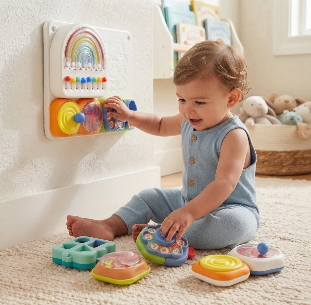 Sensory Baby Activity Board for Fine Motor Skills & Hands-On Play
