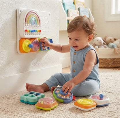 Sensory Baby Activity Board for Fine Motor Skills & Hands-On Play