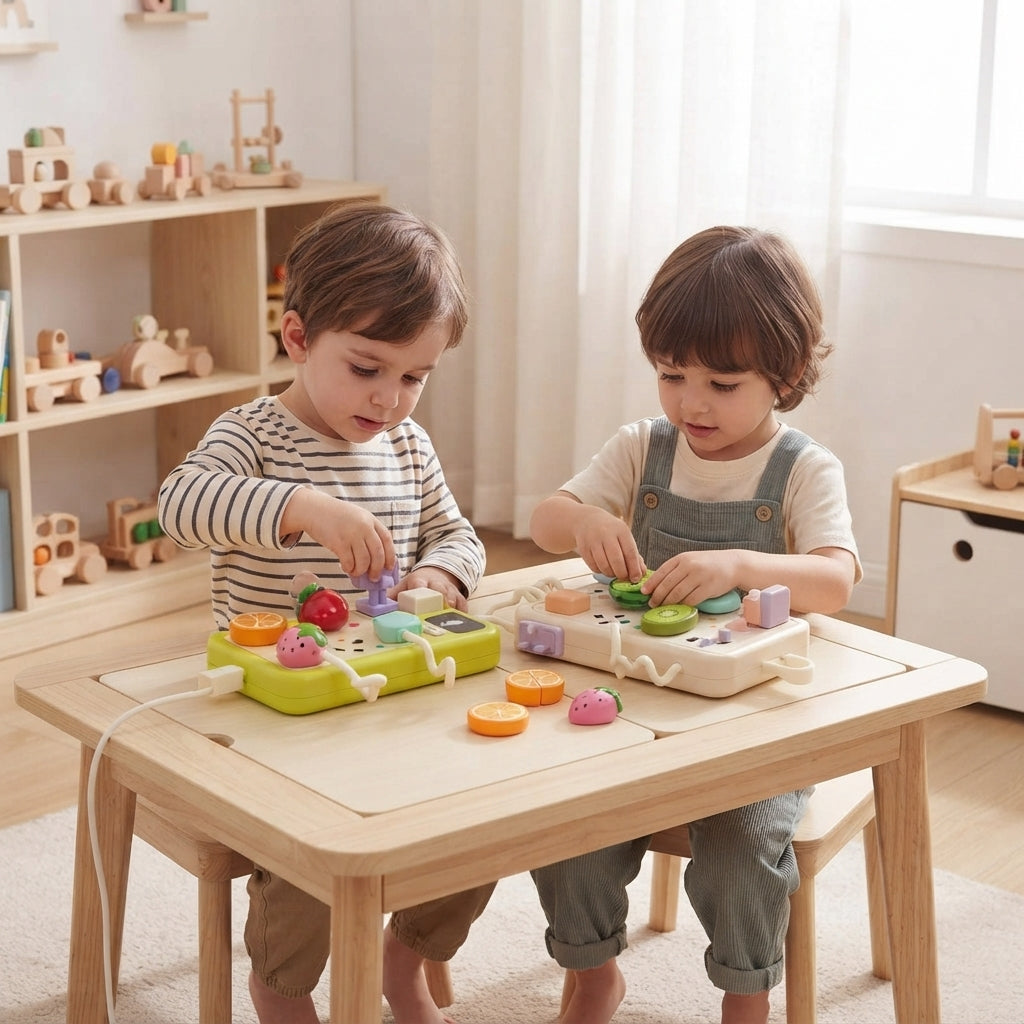 Montessori Sensory Busy Board Plug Toy for Fine Motor Skills
