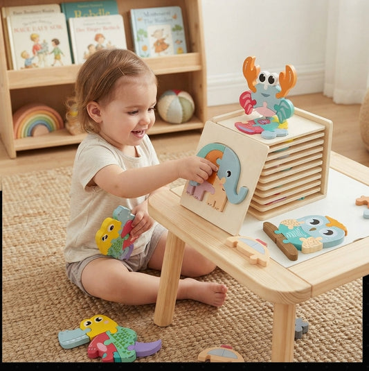 High Quality Baby 3D Wooden Educational Cartoon Puzzle (Get 4 for $64)