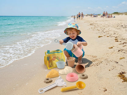 11-Piece Kids Beach Toy & Gardening Set with Straw Water Bottle & Crossbody Bag