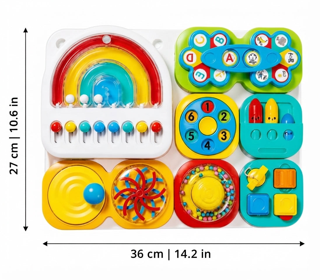 Sensory Baby Activity Board for Fine Motor Skills & Hands-On Play