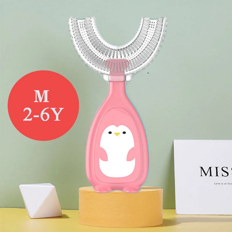 360° U-Shaped Silicone Training Toothbrush for Kids