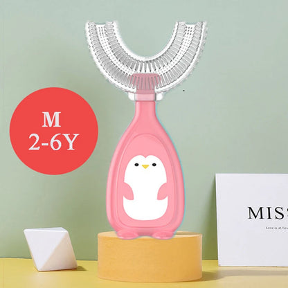 360° U-Shaped Silicone Training Toothbrush for Kids