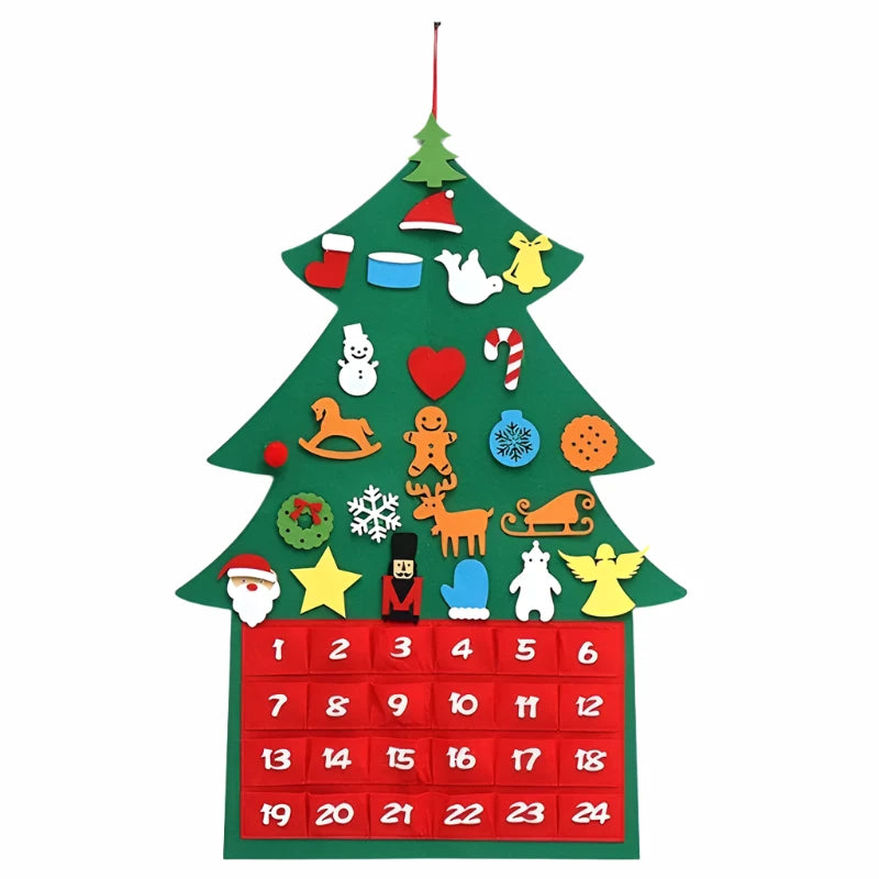 Montessori Felt Christmas Tree Calendar - LittleOzKid