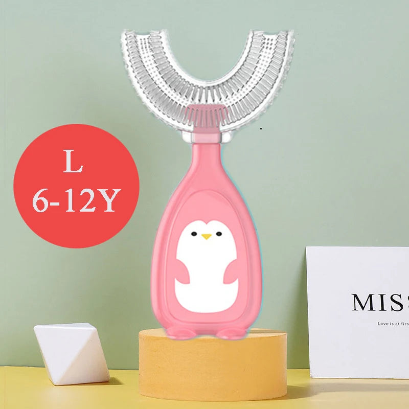 360° U-Shaped Silicone Training Toothbrush for Kids