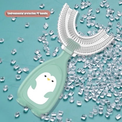 360° U-Shaped Silicone Training Toothbrush for Kids