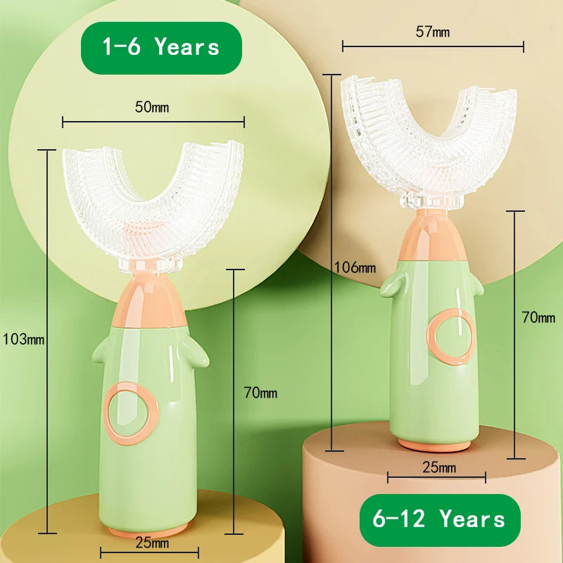U-shaped Silicone Toothbrush for Children 1-12 Years