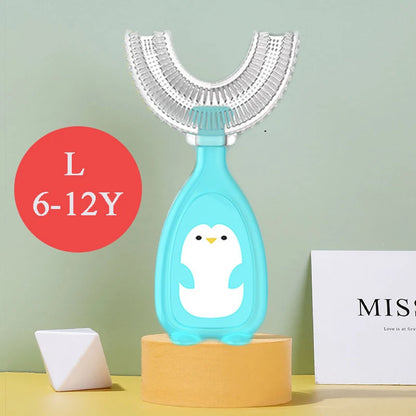 360° U-Shaped Silicone Training Toothbrush for Kids