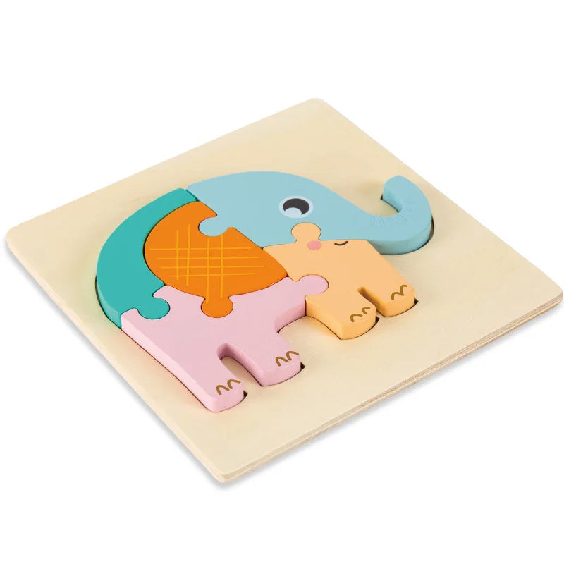 High Quality Baby 3D Wooden Educational Cartoon Puzzle (Get 4 for $64)