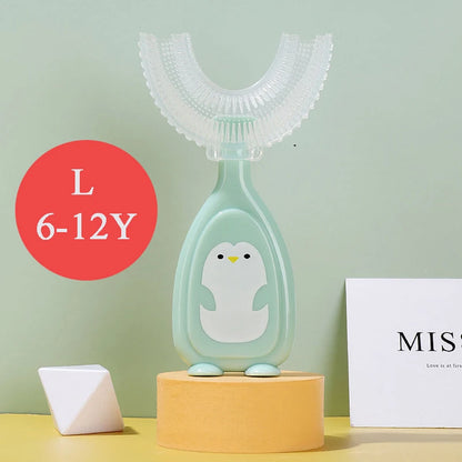 360° U-Shaped Silicone Training Toothbrush for Kids