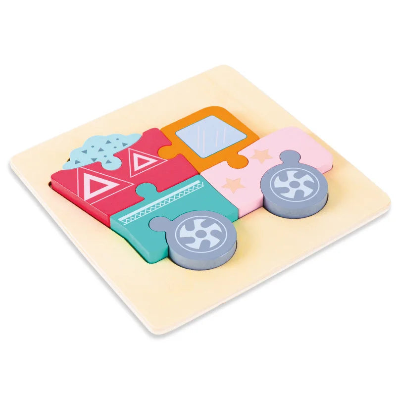 High Quality Baby 3D Wooden Educational Cartoon Puzzle (Get 4 for $64)