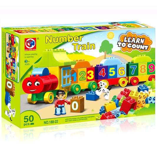 50pcs Number Train Large Building Blocks for kids