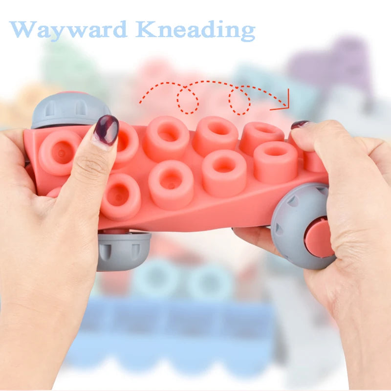 Big Size Soft Building Blocks Toys for Babies and Toddlers, Rubber Bricks
