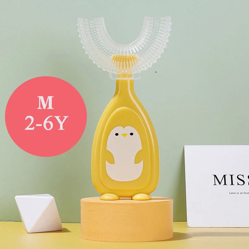 360° U-Shaped Silicone Training Toothbrush for Kids