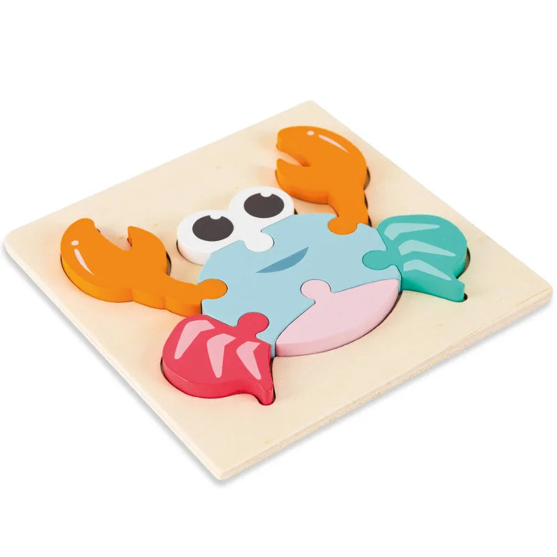 High Quality Baby 3D Wooden Educational Cartoon Puzzle (Get 4 for $64)