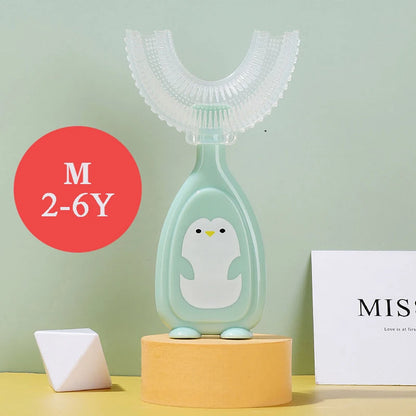 360° U-Shaped Silicone Training Toothbrush for Kids