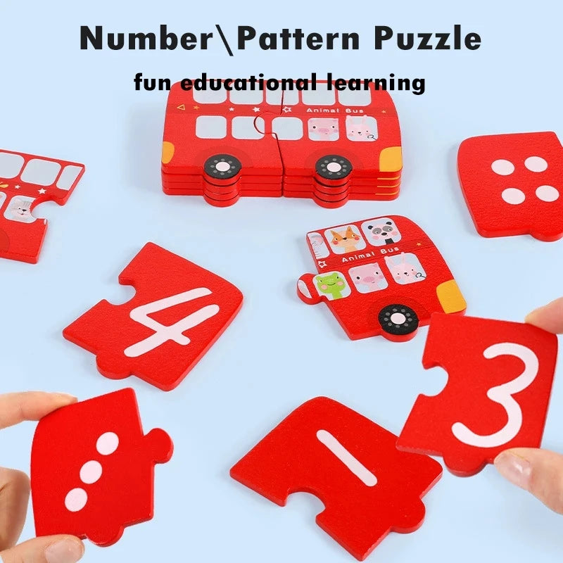 Montessori Number Matching Puzzle Math Educational  Toy