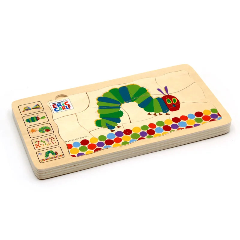 Wooden Montessori Multilayer Caterpillar Jigsaw Puzzle